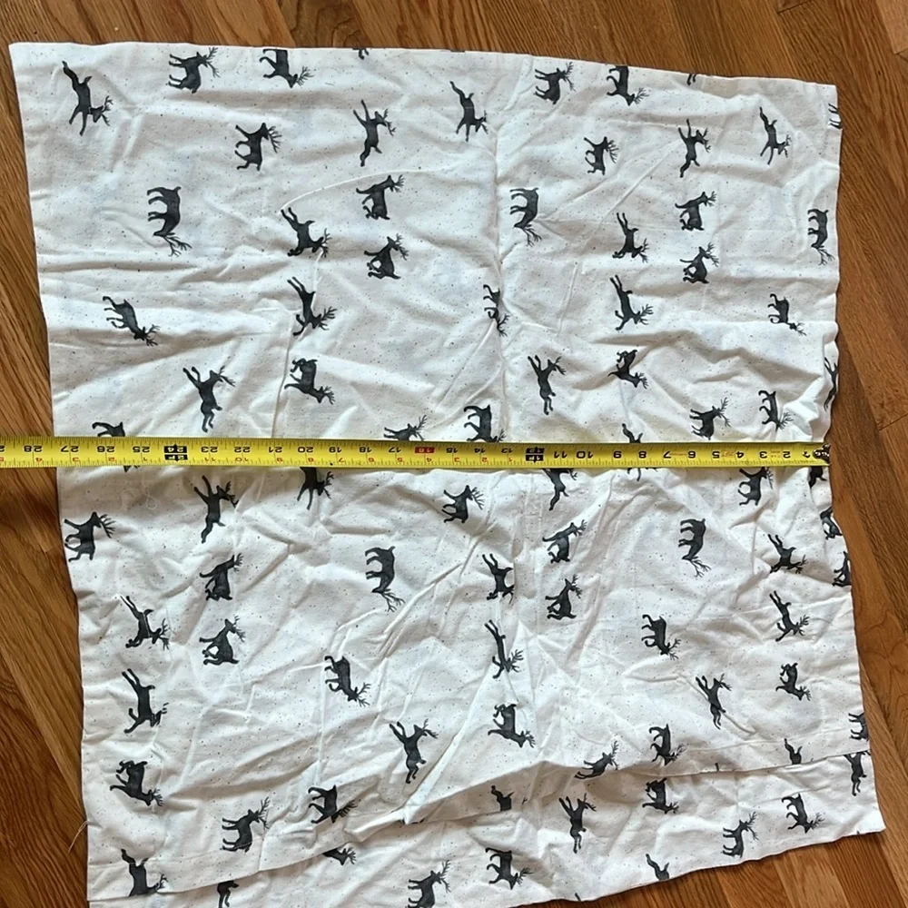 Pottery Barn Organic Cotton Rustic Reindeer Euro Sham NWOT